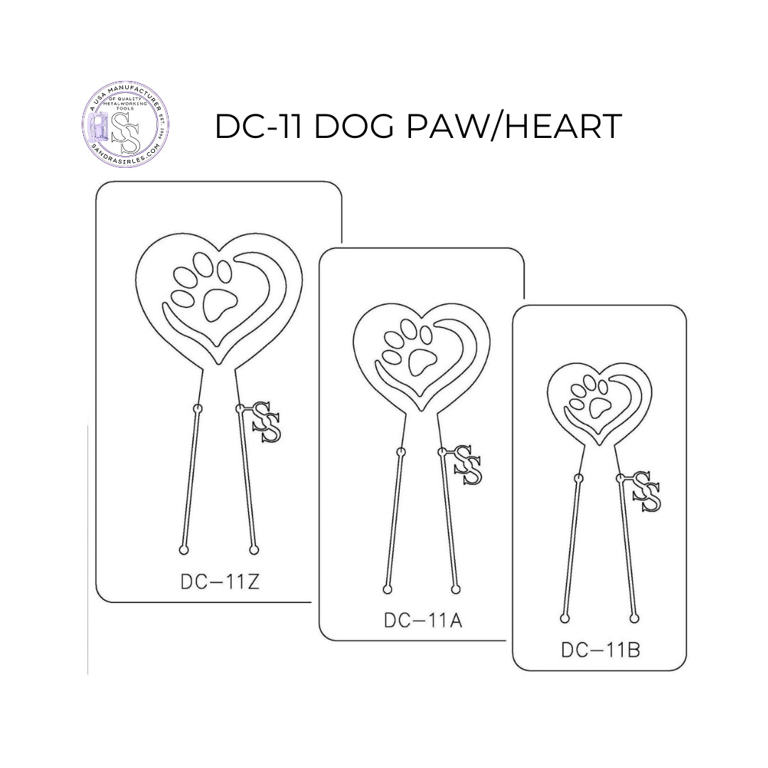 PANCAKE DIE DC-11 DOG PAW/HEART